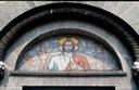 Fresco above church entrance in Locarno.